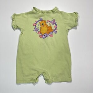 Vintage Bear In The Big Blue House Green Romper Size 24 Months